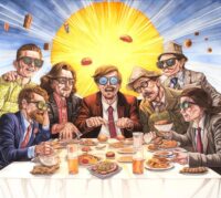 A group of people sitting at a table